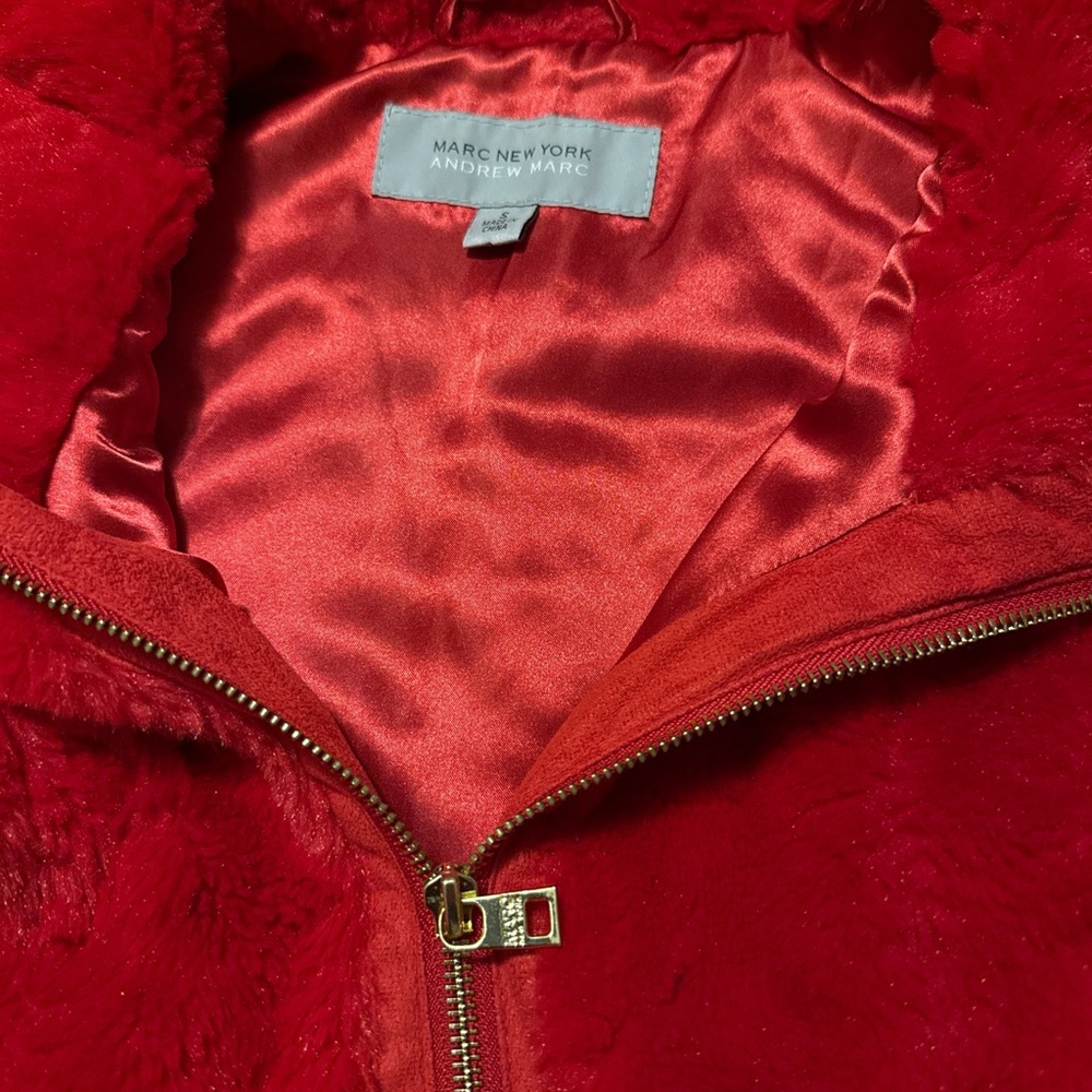 Marc New York Vibrant Red Zip-Up Jacket